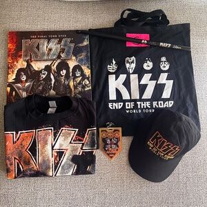 KISS End of the Road VIP Bundle Shirt,Hat, Tour Book, Stick Bag, Pass Original